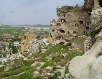 Kapadokya, szikla házak